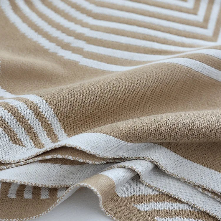 CozyGeometry - Coperta a maglia nordica