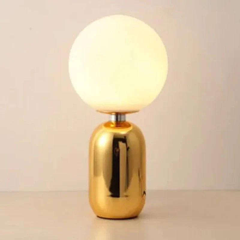 NostalgiaBeam - Lampada da tavolo a globo in vetro nordico