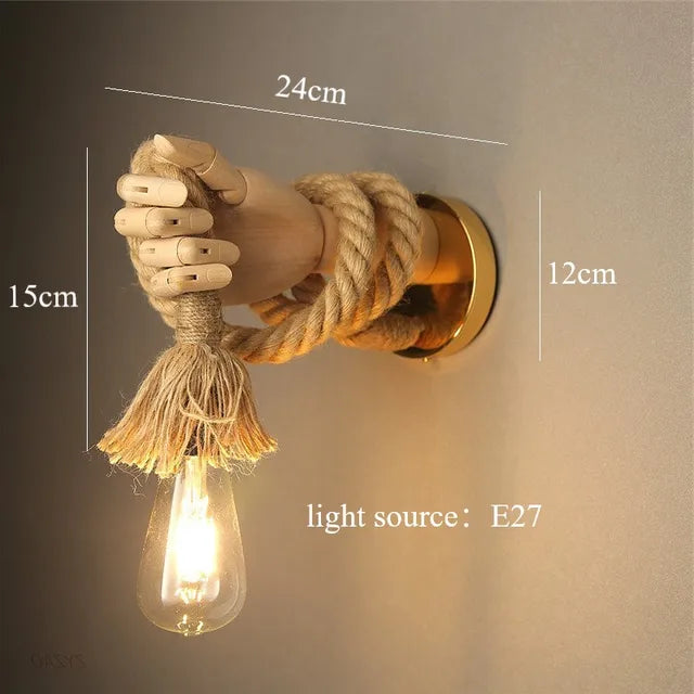 RusticLumina - Lampada da parete industriale retrò