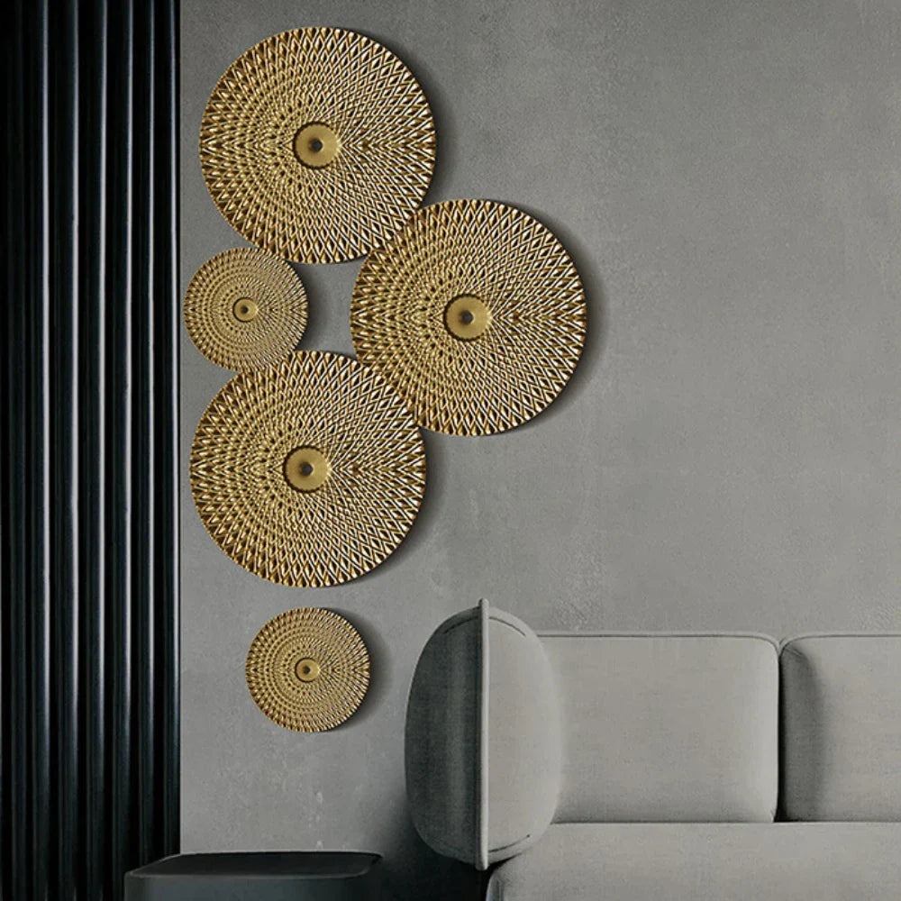 LuxeAccent - Appendiabiti da parete in oro nordico