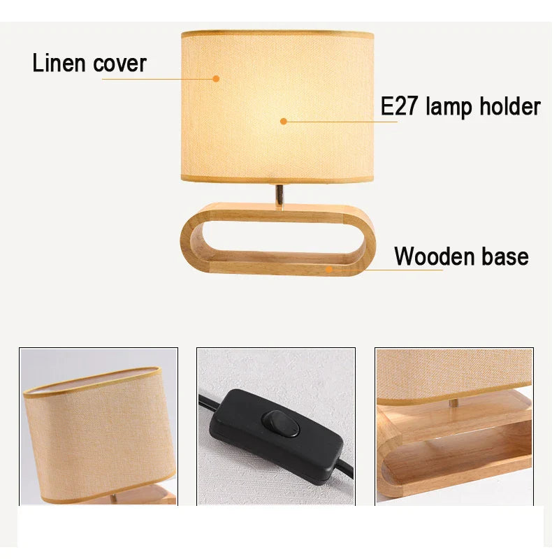 NordicWood - Lampada da tavolo in legno nordico