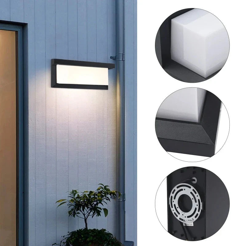 HorizonShine - Lampada da parete a LED impermeabile e duratura