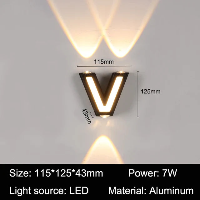 LetterGlow - Lampada da parete a lettere per esterni