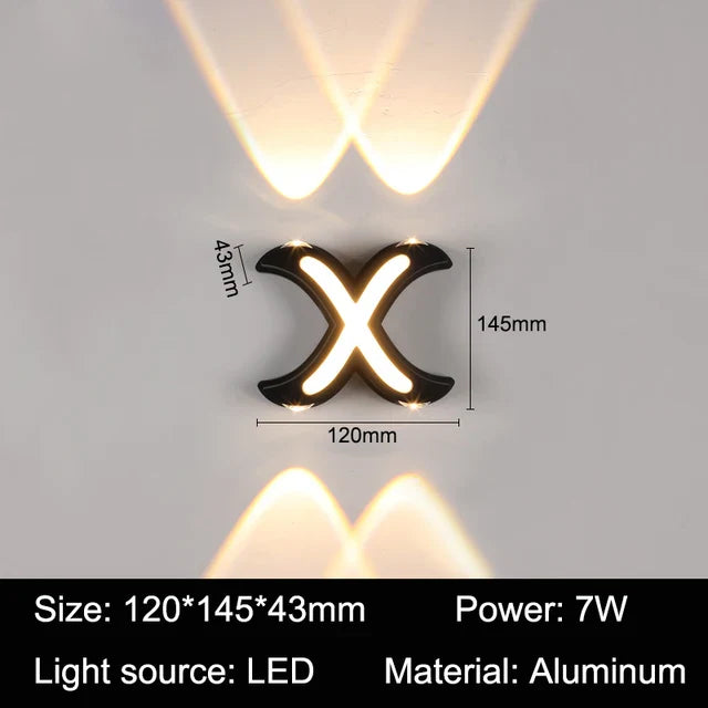 LetterGlow - Lampada da parete a lettere per esterni