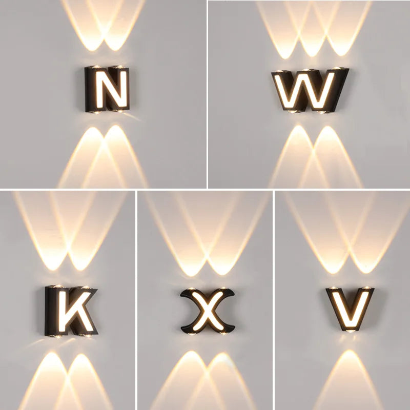LetterGlow - Lampada da parete a lettere per esterni