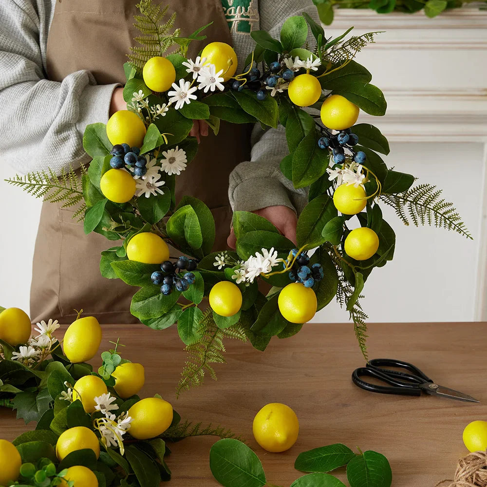 GoldenCitrus - Ghirlanda di limoni artificiali