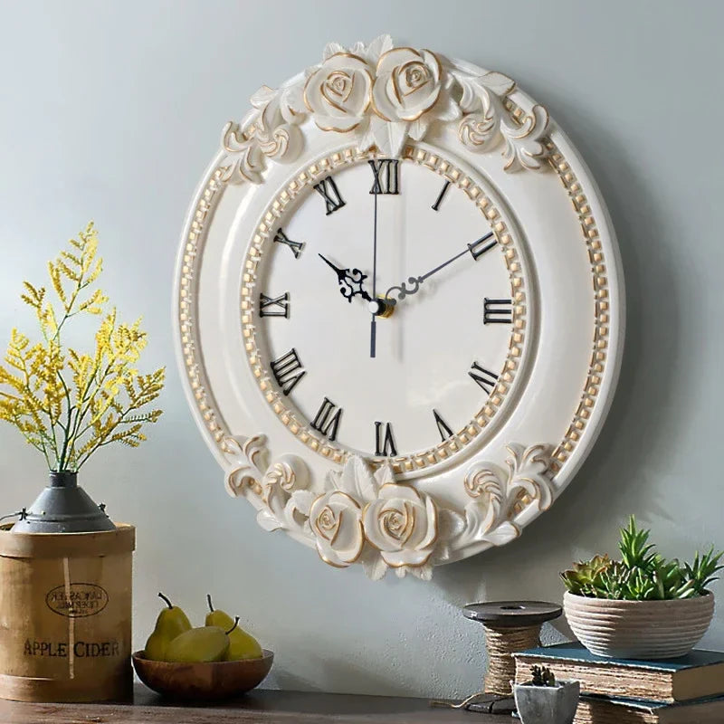 EuroResin - Orologio a fiore vintage