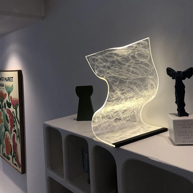 Sleek Acrylic - Lampada da tavolo a led in acrilico
