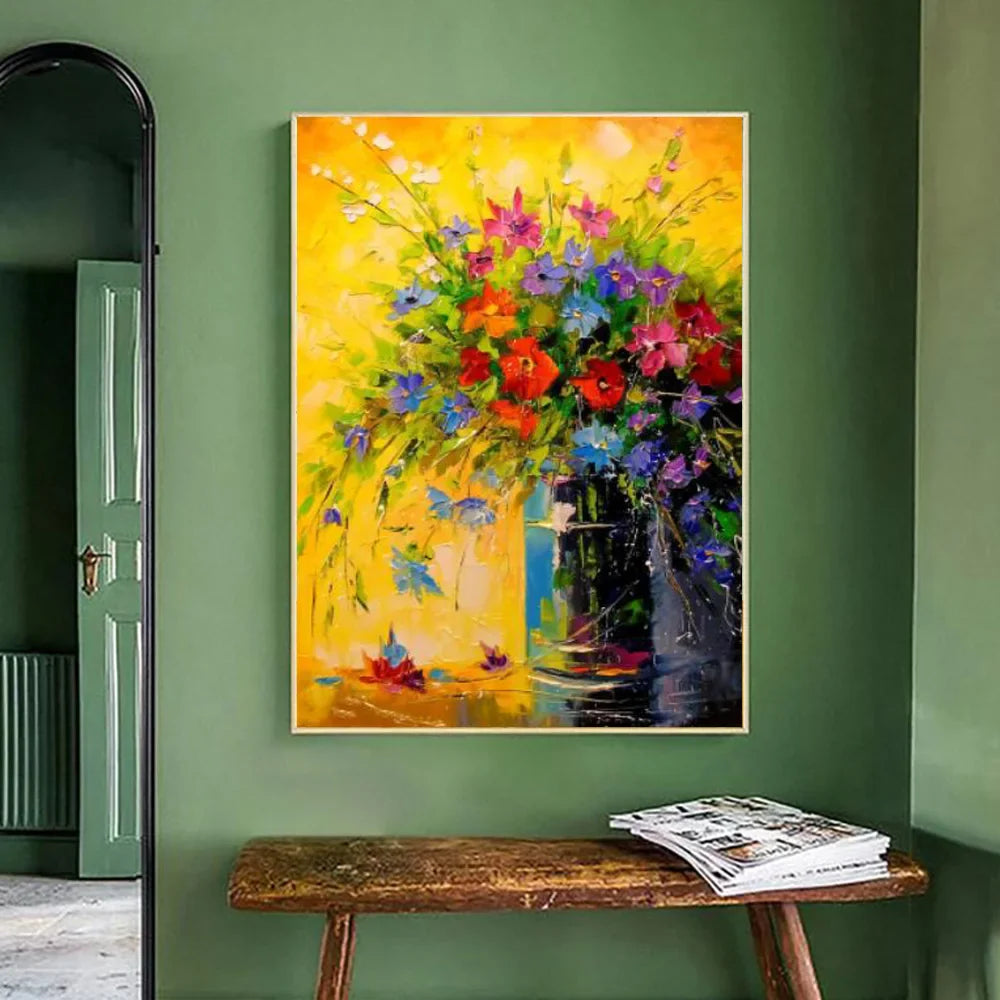 BloomCanvas | Dipinti a olio di fiori colorati