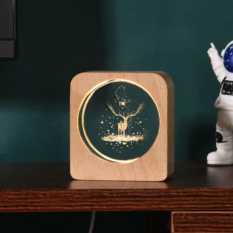 WarmAmbience | Luce notturna in legno 3D