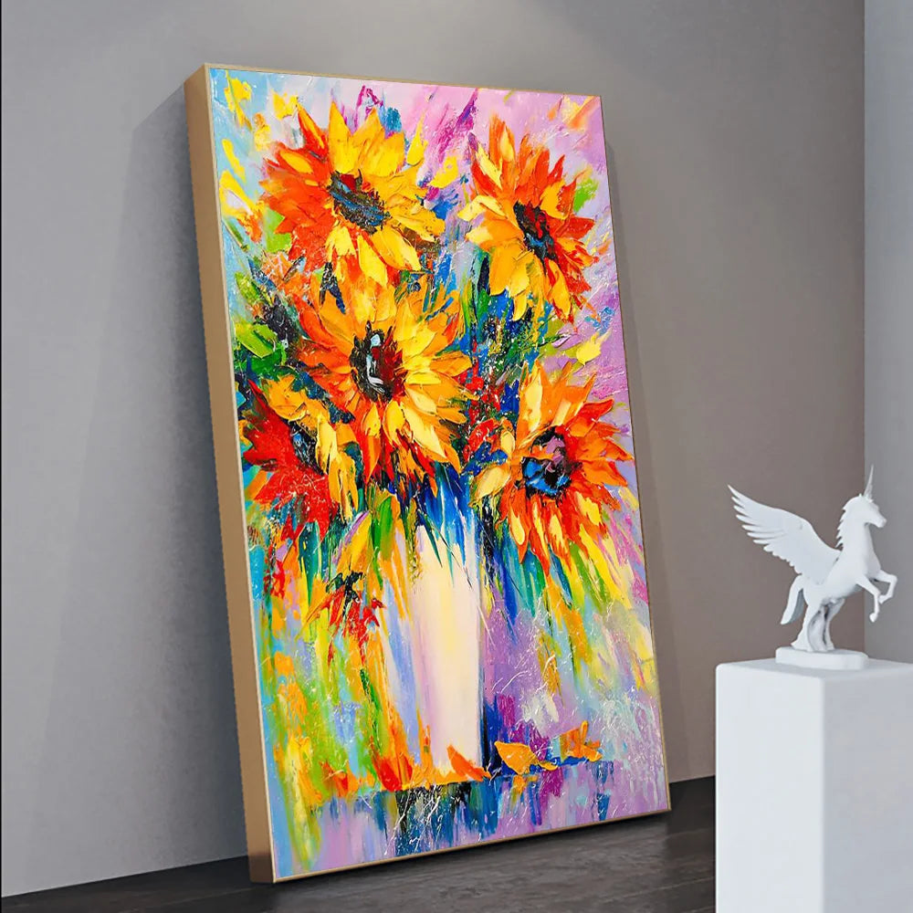 BloomCanvas | Dipinti a olio di fiori colorati
