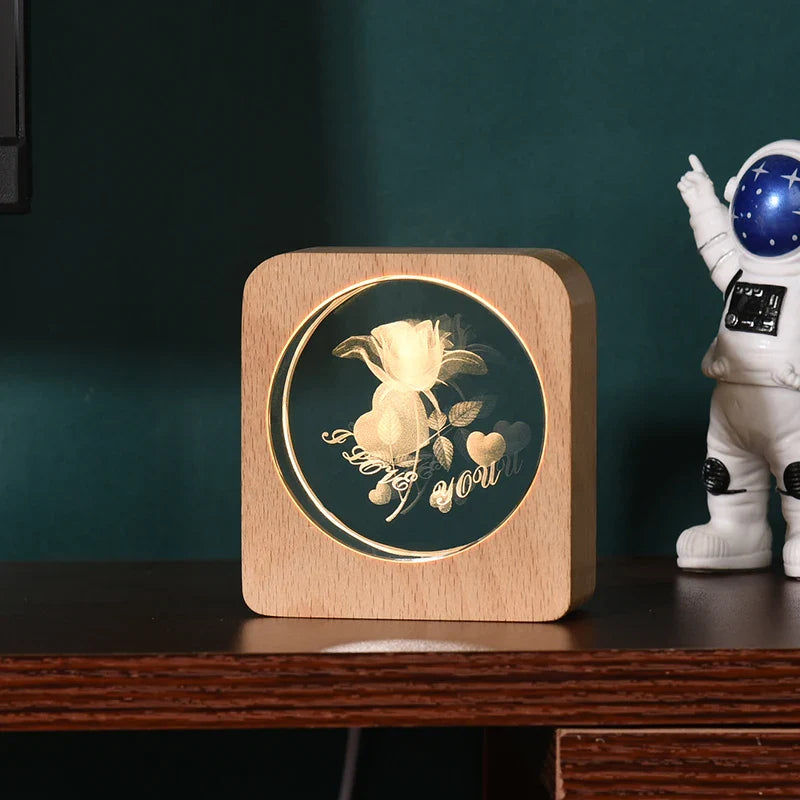 WarmAmbience | Luce notturna in legno 3D