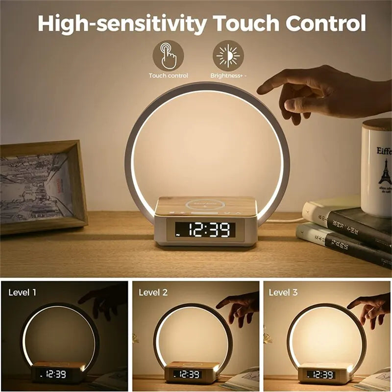 BedsideLuxe | sveglia senza fili a luce tonda