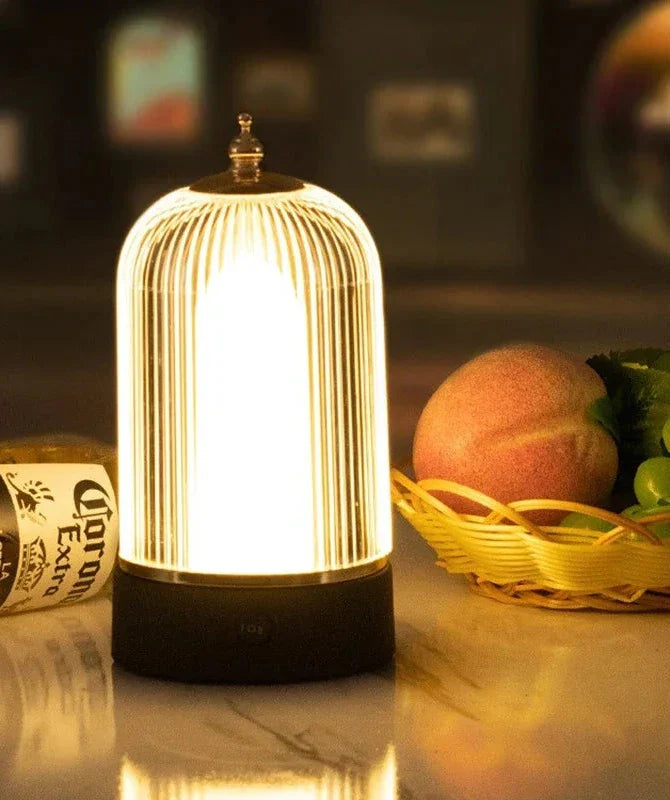 VintageNest | Lampada da tavolo portatile a gabbia per uccelli retrò