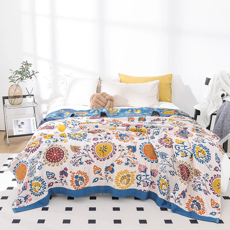 BohemiaCotton | Coperta in cotone morbida e rinfrescante