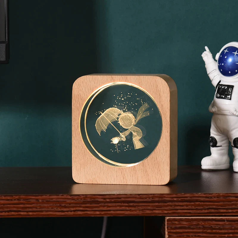 WarmAmbience | Luce notturna in legno 3D