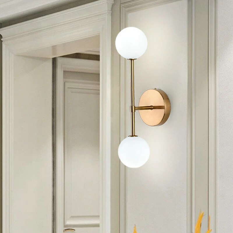LuminousCrystal - Lampada da parete a led in vetro smerigliato Bal