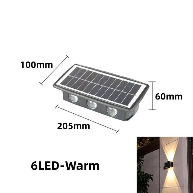 SolarStream - Lampada da parete a LED ad energia solare