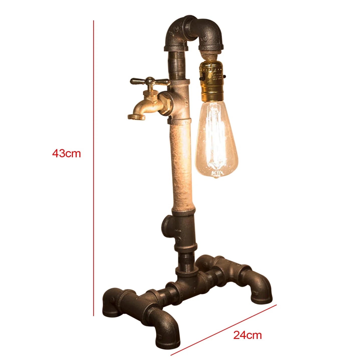 GearGlow - Lampada da tavolo steampunk