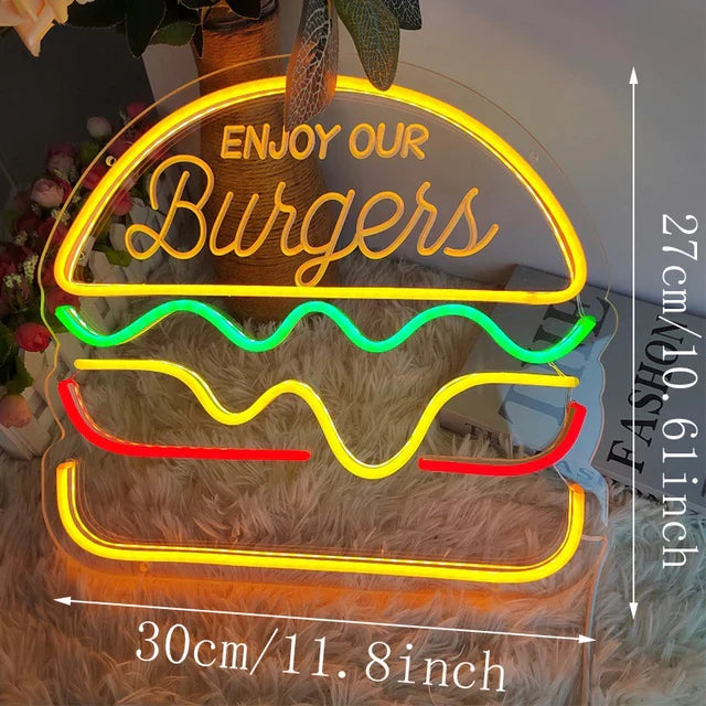 TastyTidbits - Luce notturna al neon per il fast food