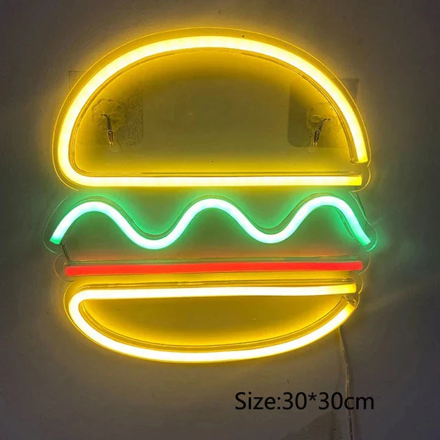 TastyTidbits - Luce notturna al neon per il fast food