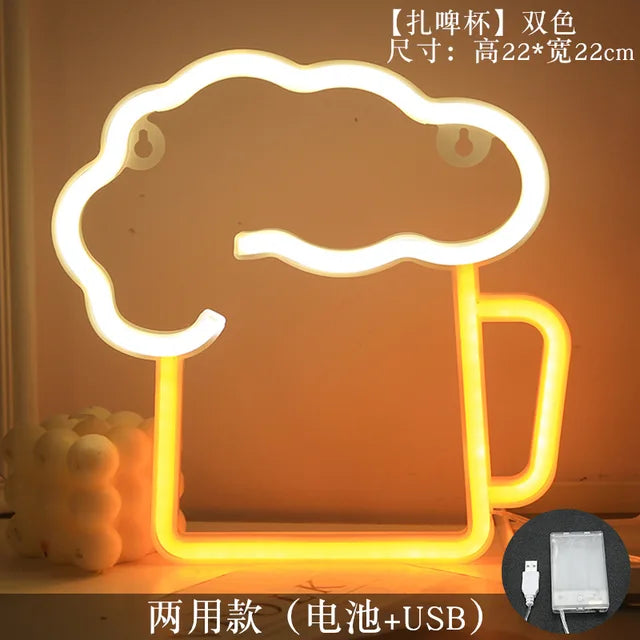 TastyTidbits - Luce notturna al neon per il fast food