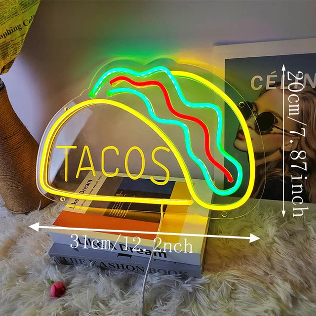 TastyTidbits - Luce notturna al neon per il fast food