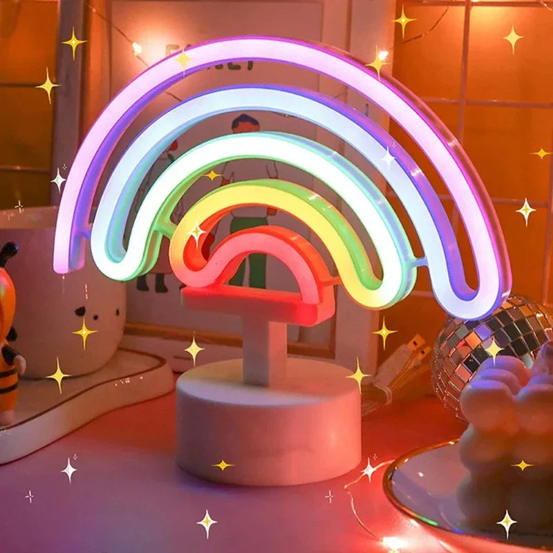 OddlyGlow - Lampada a batteria con insegna al neon