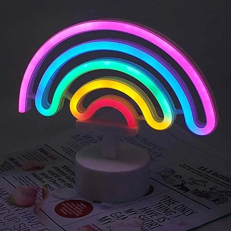 OddlyGlow - Lampada a batteria con insegna al neon