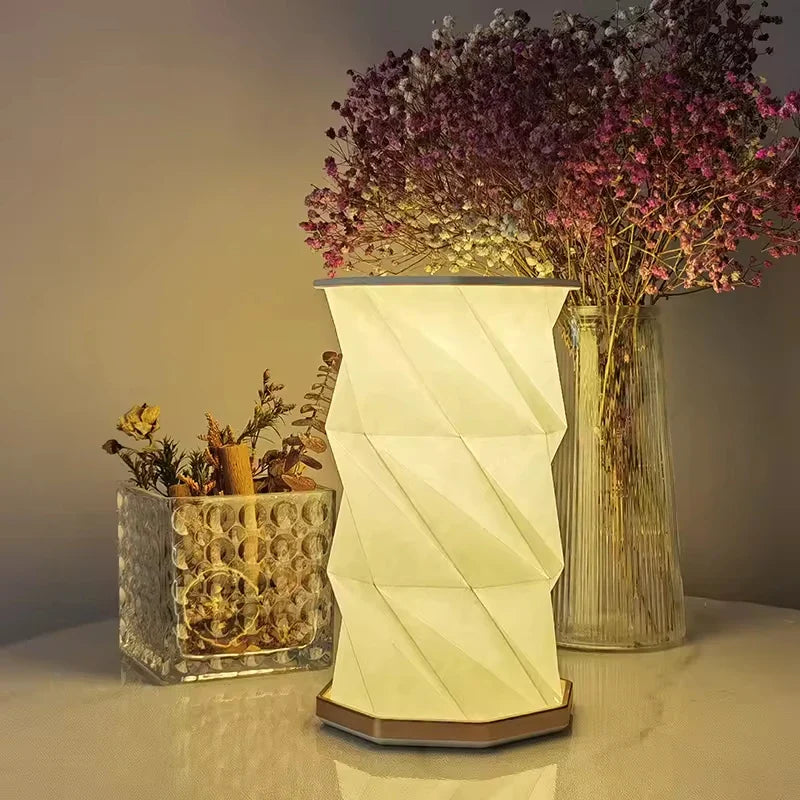 GlamourGlow - Lampada a carica di cristallo