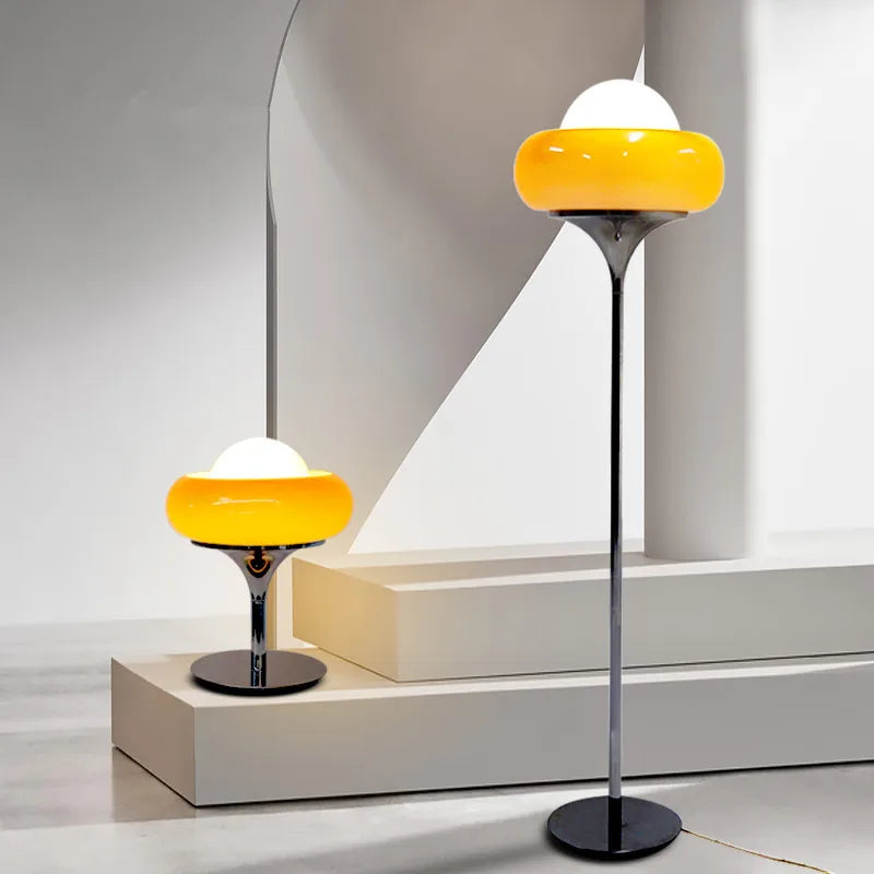 GlowClassic - Lampada da tavolo arancione vintage