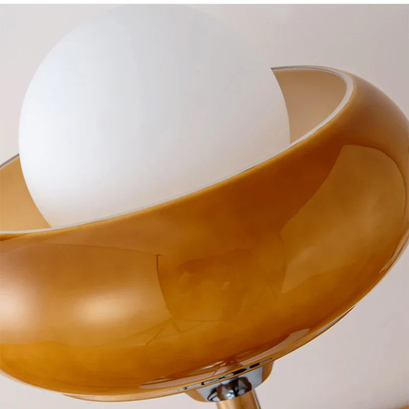GlowClassic - Lampada da tavolo arancione vintage