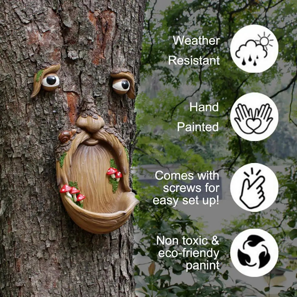 GrubGuardian - Mangiatoia per uccelli a faccia d'albero
