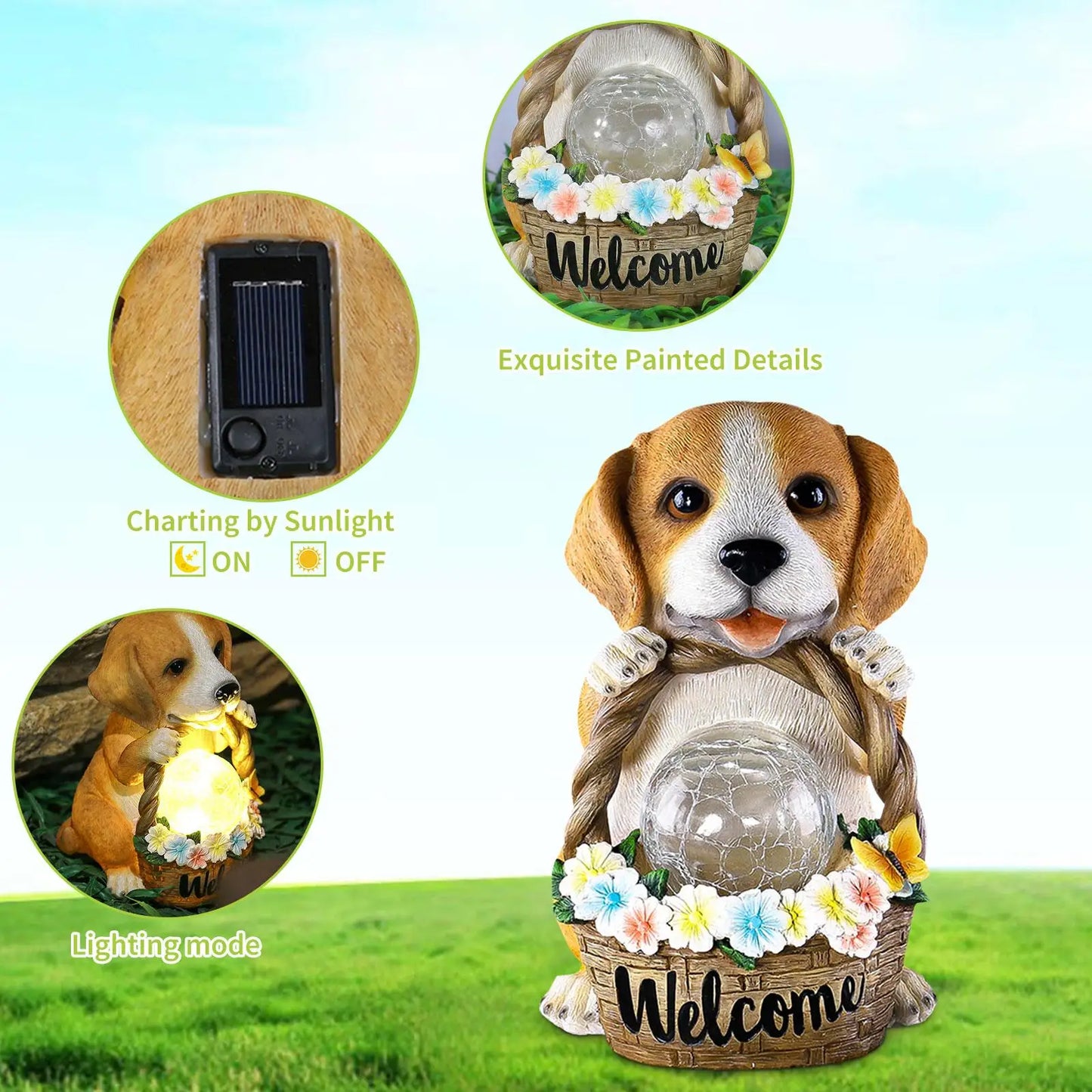 PuppyPals - Adorabili statue di cuccioli solari