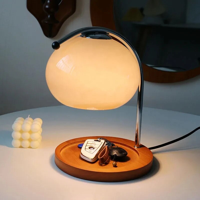 AvantGlimmer - Lampada da tavolo in vetro Macaron