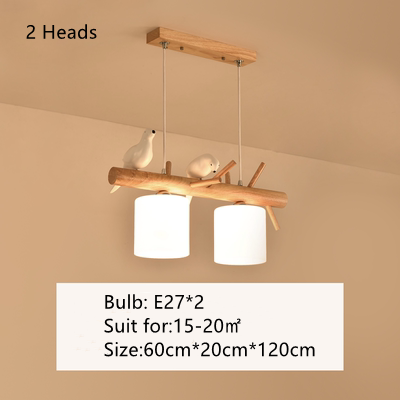 BirdNest - Lampadario in legno naturale