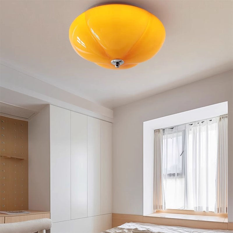 RetroGlaze - Lampada in vetro con riflessi di zucca