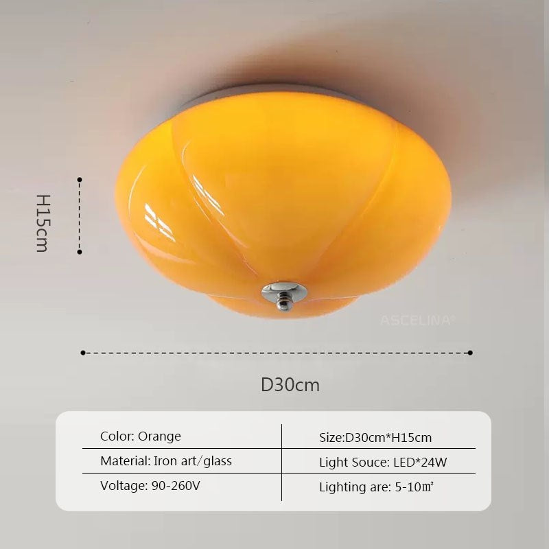 RetroGlaze - Lampada in vetro con riflessi di zucca