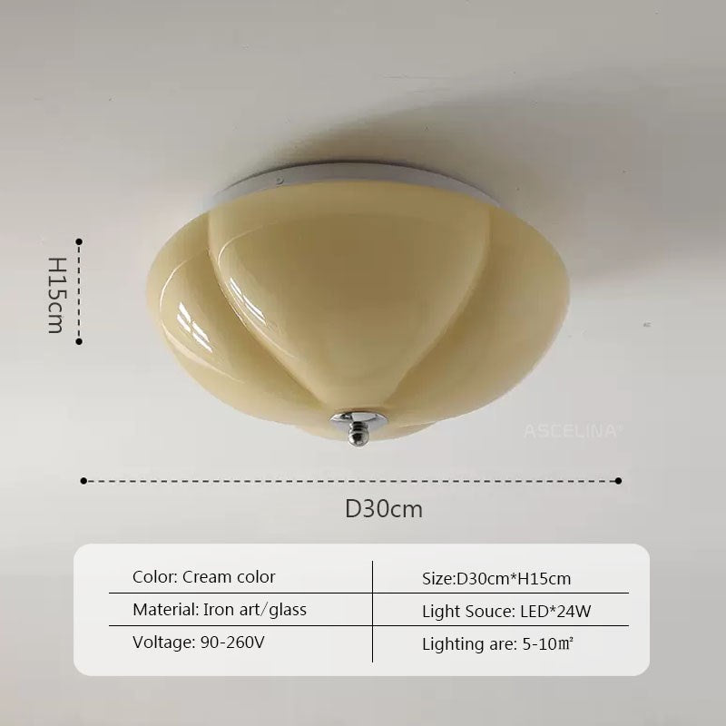 RetroGlaze - Lampada in vetro con riflessi di zucca