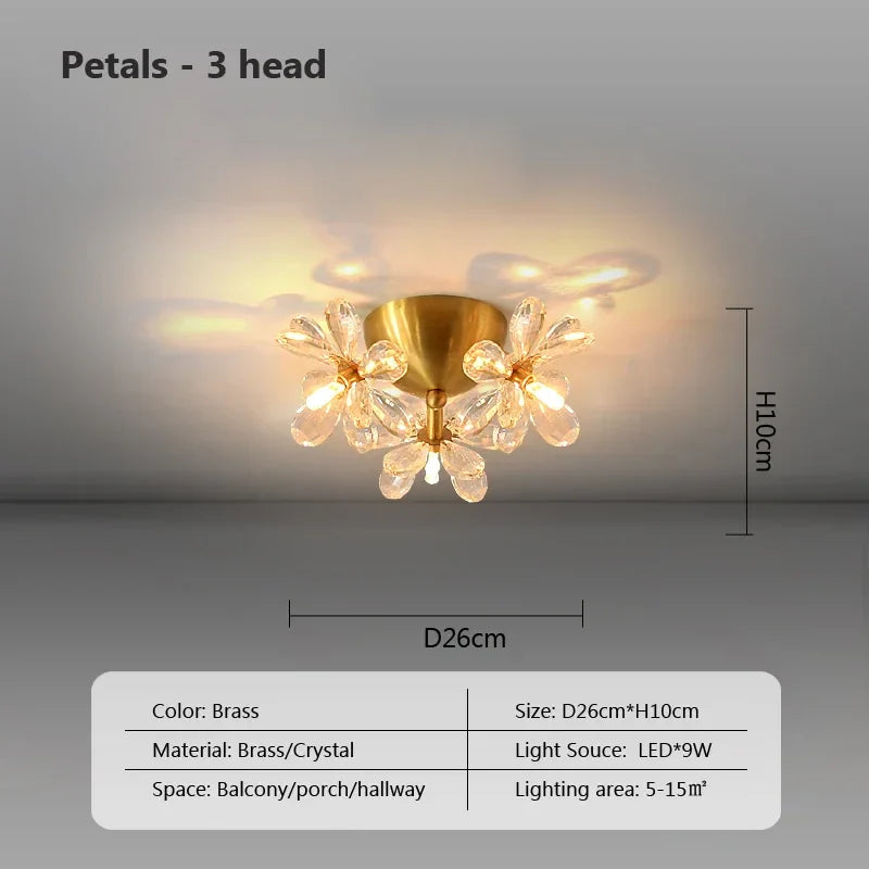 Moderna plafoniera LED in cristallo