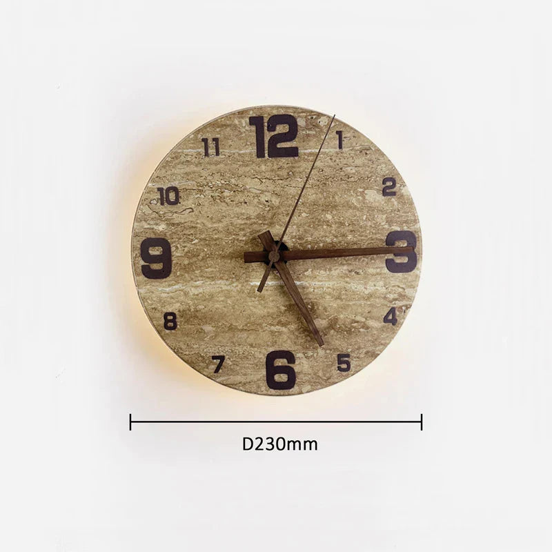 Applique con orologio in marmo