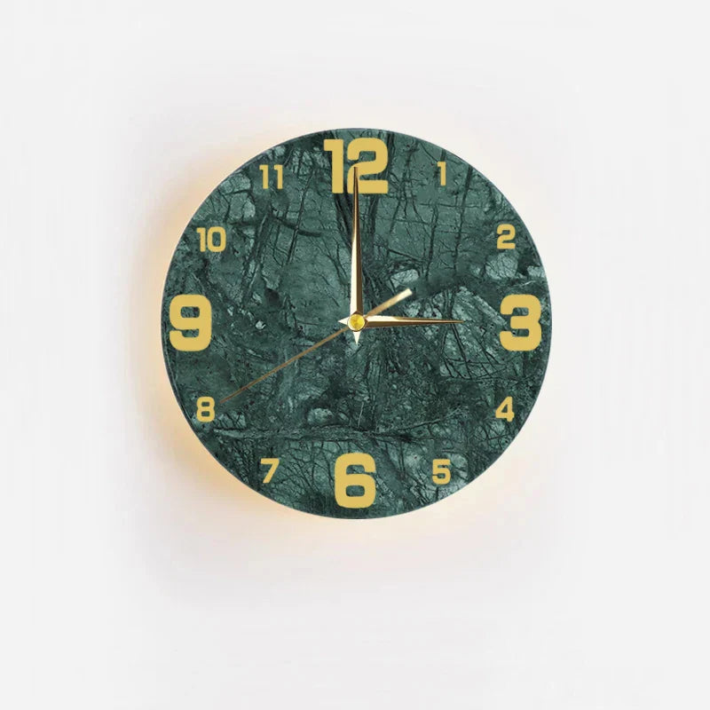 Applique con orologio in marmo
