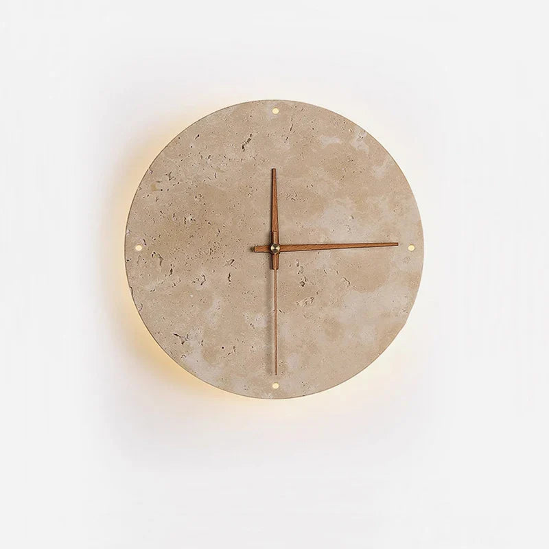 Applique con orologio in marmo