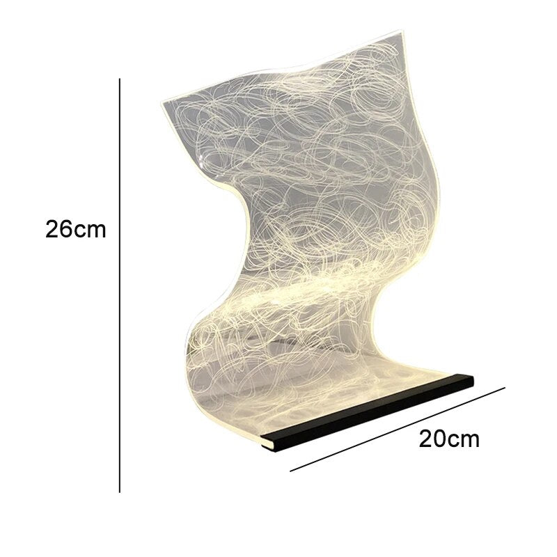 Sleek Acrylic - Lampada da tavolo a led in acrilico