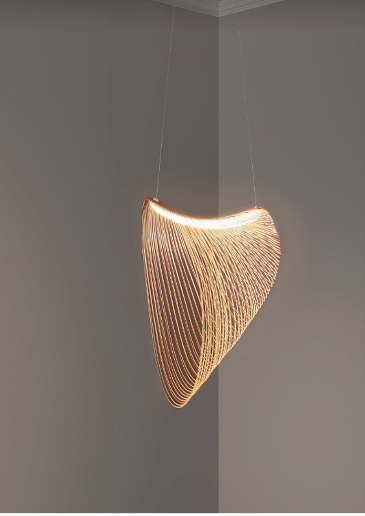 BirchGlow - Lampada a sospensione in legno di betulla