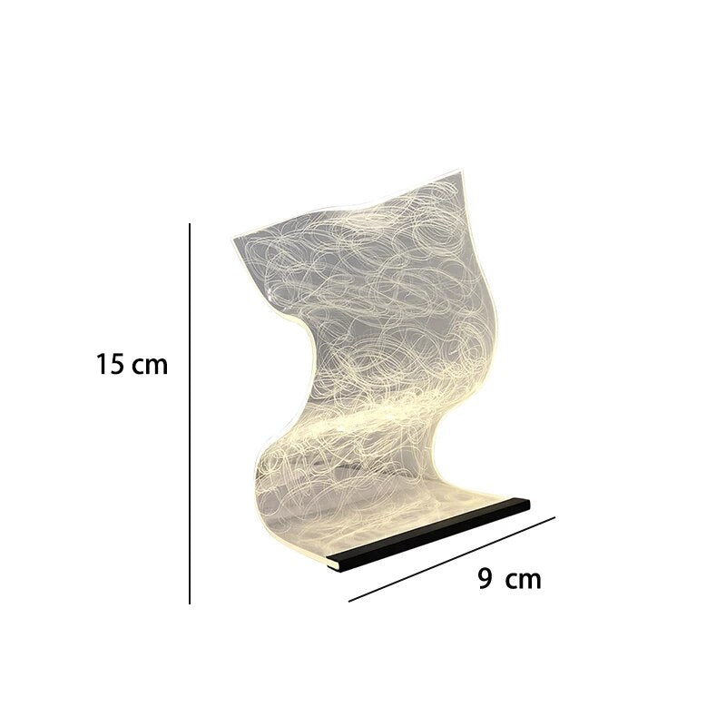 Sleek Acrylic - Lampada da tavolo a led in acrilico