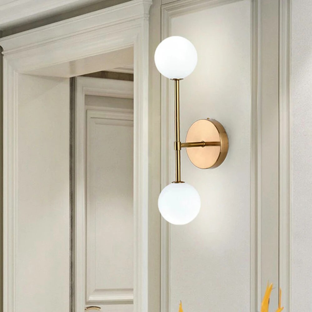 LuminousCrystal - Lampada da parete a led in vetro smerigliato Bal