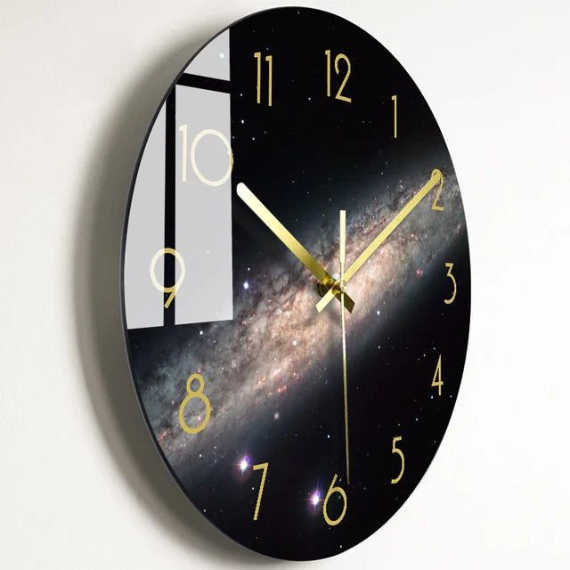 TimelessUniverse - Orologio da parete in vetro a ingranaggi