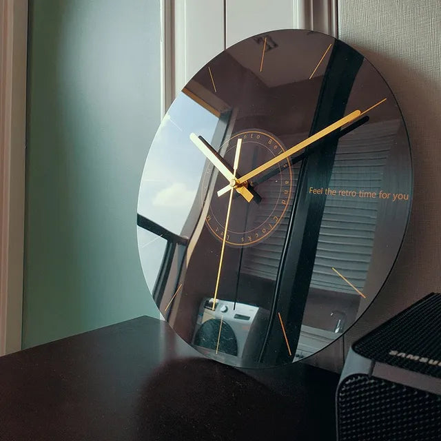 TimelessUniverse - Orologio da parete in vetro a ingranaggi