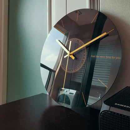 TimelessUniverse - Orologio da parete in vetro a ingranaggi